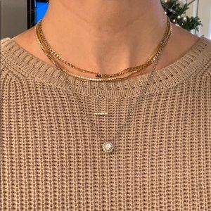 *NWT* Silver Banana Republic CZ Necklace